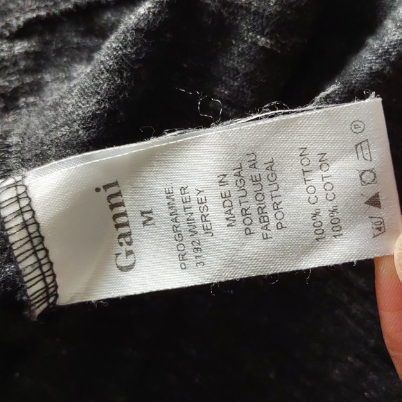 Ganni Size Medium Winter Jersey Grey Short Sleeve 100% Cotton A-Line Dress - Picture 4 of 16